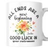 Colourful Flower Retirement Gift Mug