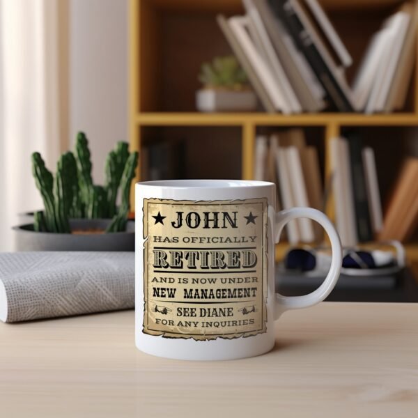 Retirement Mug Gift - Under New Management - Image 6