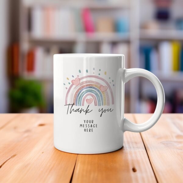 Personalised Rainbow Thank You Gift Mug - Image 5