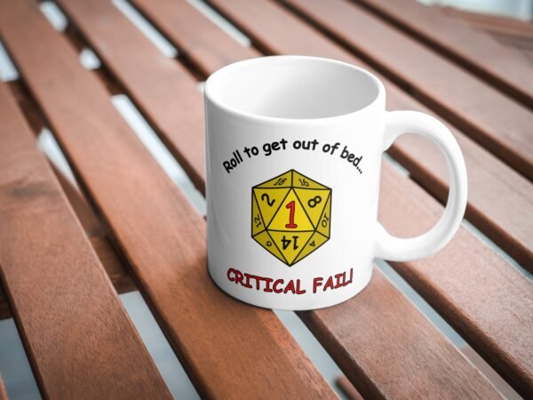 Funny D20 Gift Mug Critical Fail - Image 2