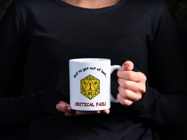 Funny D20 Gift Mug Critical Fail - Image 4