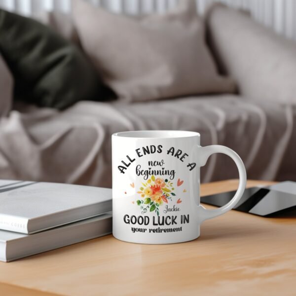 Colourful Flower Retirement Gift Mug - Image 5