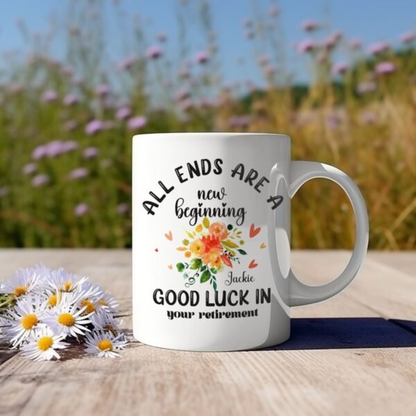 Colourful Flower Retirement Gift Mug