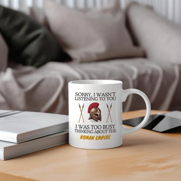 Thinking About The Roman Empire Mug Gift - Iron Helmet & Spears - Image 2