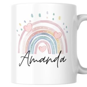 Personalised rainbow gift mug