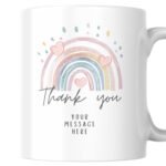 Personalised Rainbow Thank You Gift Mug