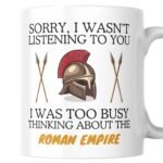 Thinking About The Roman Empire Mug Gift - Iron Helmet & Spears