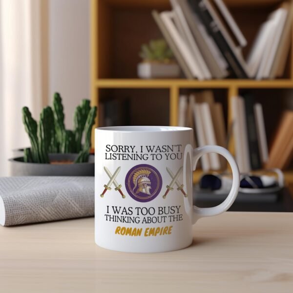 Thinking About The Roman Empire Mug Gift - Shield & Swords - Image 5