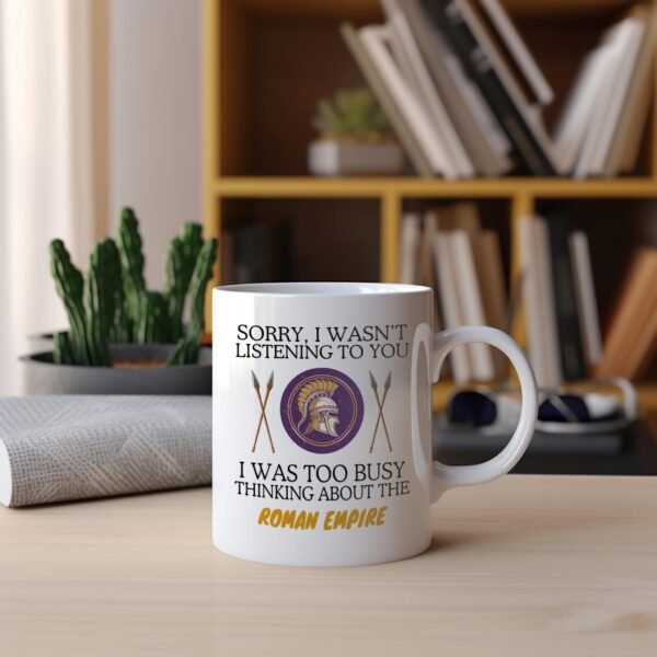 Thinking About The Roman Empire Mug Gift - Shield & Spears - Image 5