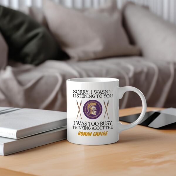 Thinking About The Roman Empire Mug Gift - Shield & Spears - Image 2