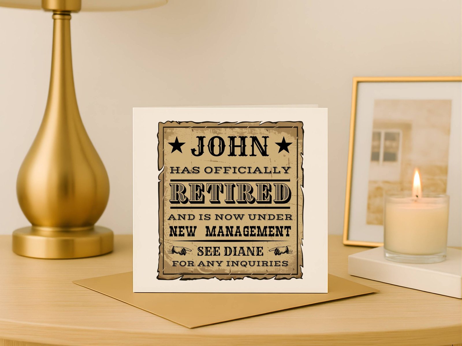 Personalised Retirement Card Funny New Management Husband Wife Custom Name - Image 3